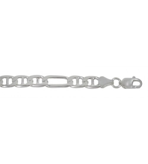 4.5mm Figarucci Chain, 7" - 24" Length, Sterling Silver